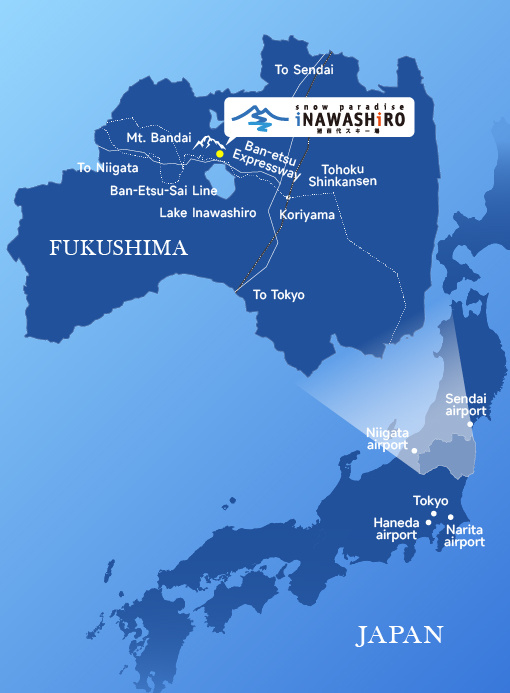 Route to Inawashiro Snow Paradise Fukushima Prefecture