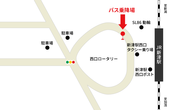 新津駅バス乗り場