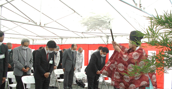 地鎮祭の様子