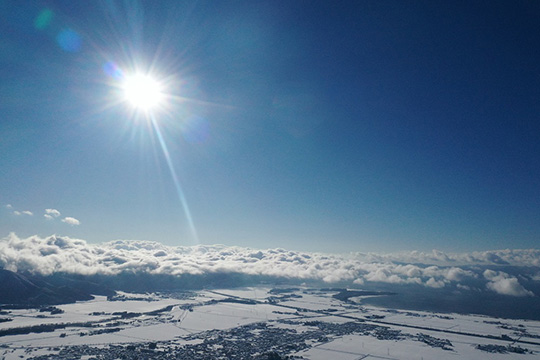 Picturesque Scenery: Sea of clouds photo by a drone